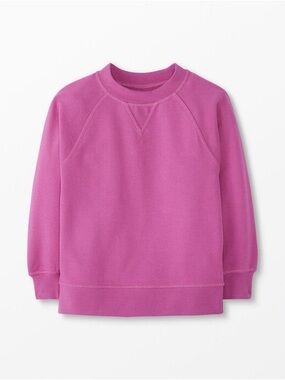 Hanna Andersson Bkb Crewneck Sweatshirt 12 Large meadow mauve pink cotton USA